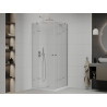 Mexen Roma Duo cabine de douche pivotante 90 x 90 cm, transparent, chrome + receveur Plat - 854-090-090-01-02-4010