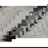 Mexen Roma Duo cabine de douche pivotante 70 x 70 cm, transparent, dorée + receveur plat - 854-070-070-50-02-4010G