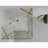 Mexen Roma Duo cabine de douche pivotante 80 x 80 cm, transparente, dorée + receveur Flat - 854-080-080-50-02-4010G
