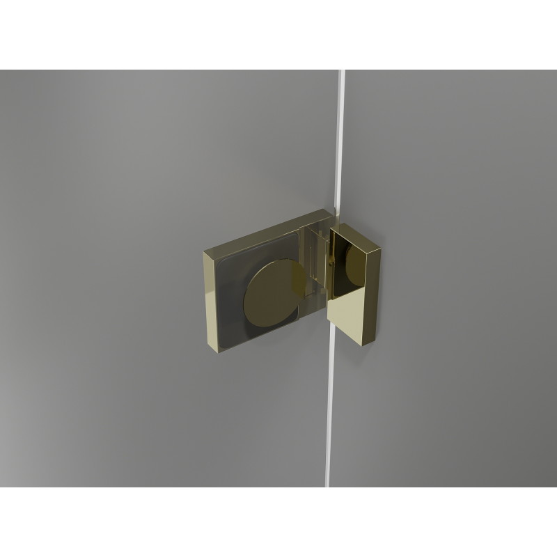 Mexen Lunar-B cabine de douche pivotante gauche 90 x 90 cm, transparent, or - 832-090-090-50-00-L