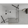 Mexen Roma Duo cabine de douche pivotante 100 x 100 cm, transparent, noir + receveur plat - 854-100-100-70-02-4010B