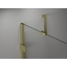 Cabine de douche Mexen Lunar-B pivotante gauche 90 x 90 cm, transparente, or brossé - 832-090-090-55-00-L