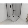 Mexen Roma Duo cabine de douche pivotante 100 x 100 cm, transparent, noir + receveur Flat - 854-100-100-70-02-4010B