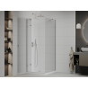 Mexen Roma cabine de douche à charnière 80 x 80 cm, transparent, chrome + receveur Plat - 854-080-080-01-00-4010