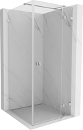Mexen Lunar T cabine de douche pivotante à droite 110 x 110 cm, transparent, chrome - 834T-110-110-01-00-P