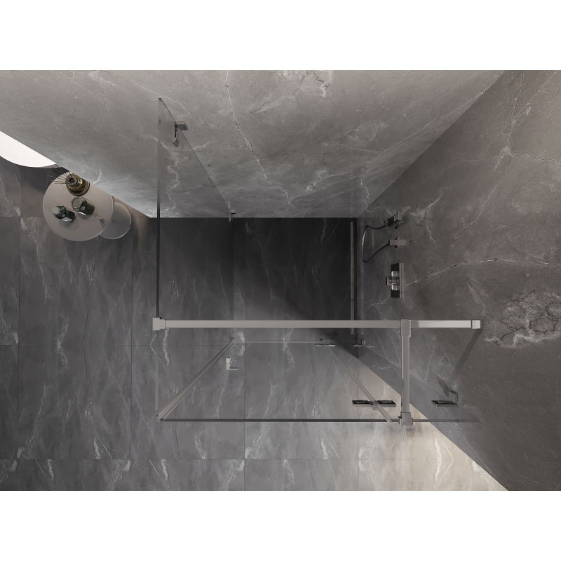 Mexen Lunar T cabine de douche pivotante droite 110 x 110 cm, transparent, chrome - 834T-110-110-01-00-P