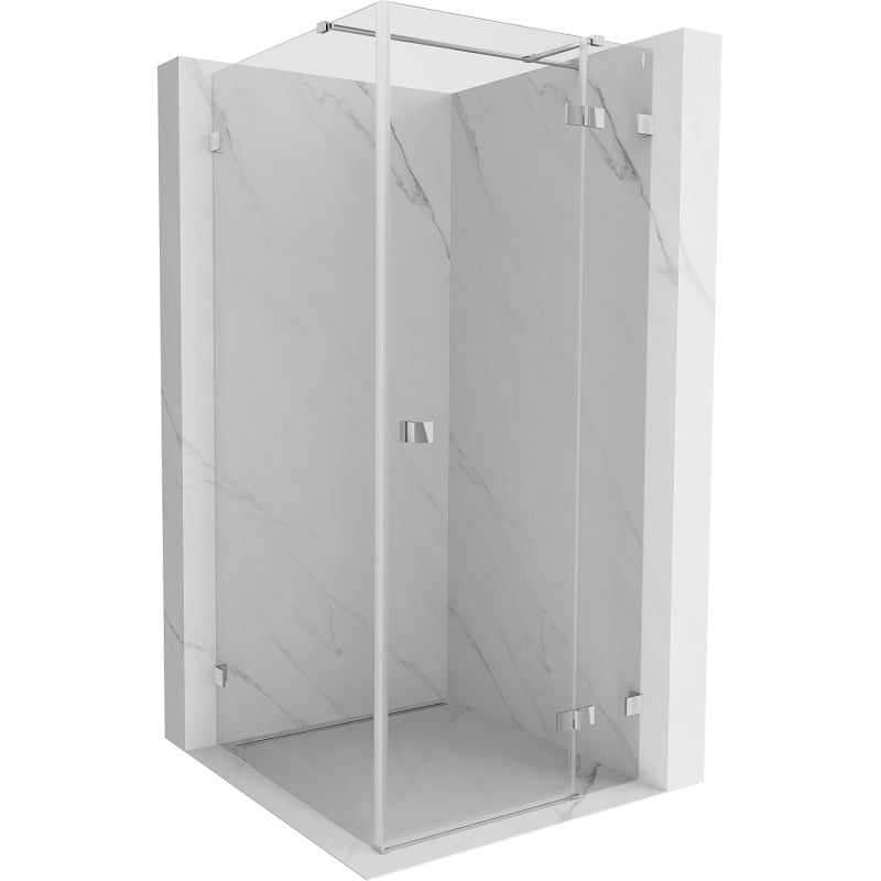 Mexen Lunar T cabine de douche pivotante droite 120 x 120 cm, transparent, chrome - 834T-120-120-01-00-P