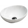 Mexen Elza lavabo de comptoir 40 x 33 cm, Pierre blanche - 21014092
