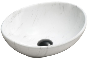 Mexen Elza lavabo de comptoir 40 x 33 cm, Pierre blanche - 21014092