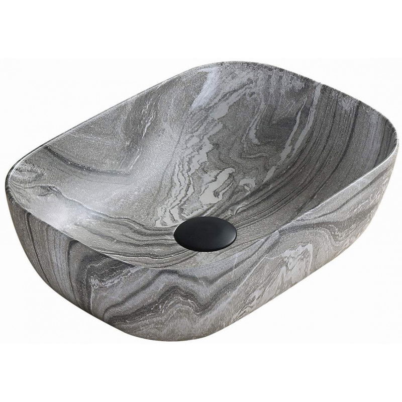 Mexen Rita lavabo de comptoir 45 x 32 cm, Gris pierre - 21084593