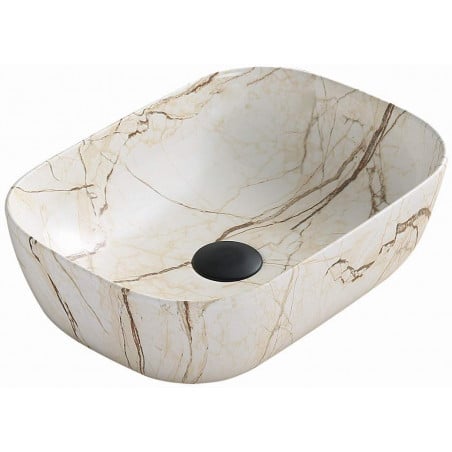 Mexen Rita lavabo de comptoir 45 x 32 cm, Pierre beige - 21084592