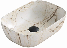Mexen Rita lavabo de comptoir 45 x 32 cm, Pierre beige - 21084592