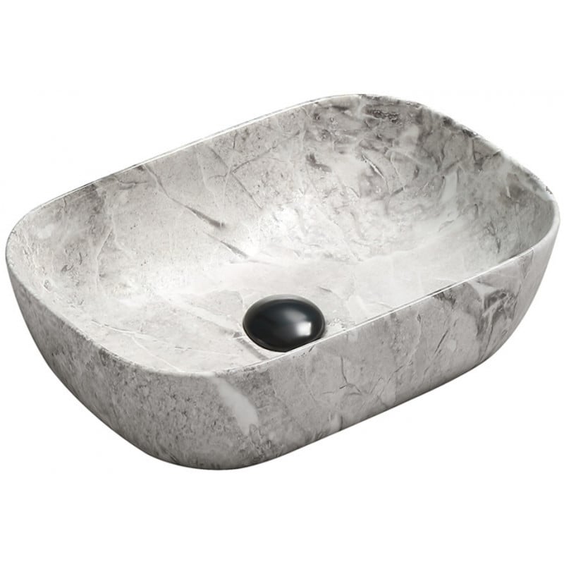Mexen Rita lavabo de comptoir 45 x 32 cm, Gris pierre - 21084598
