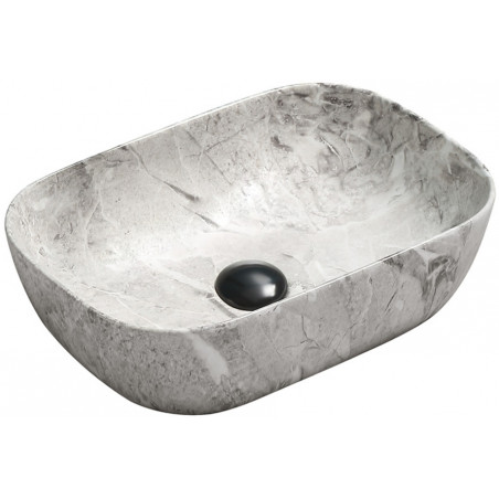 Mexen Rita lavabo à poser 45 x 32 cm, pierre grise - 21084598