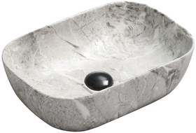 Mexen Rita lavabo à poser 45 x 32 cm, pierre grise - 21084598
