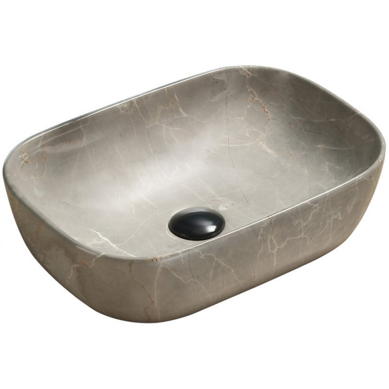 Mexen Rita lavabo à poser 45 x 32 cm, pierre beige - 21084597