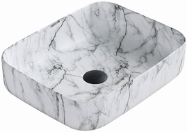 Mexen Carla lavabo de comptoir 50 x 39 cm, Pierre blanche - 21555093