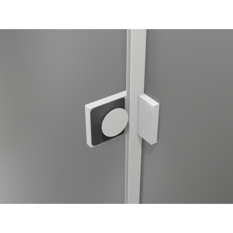 Mexen Lunar T cabine de douche pivotante droite 115 x 80 cm, transparent, blanc - 834T-115-080-20-00-P
