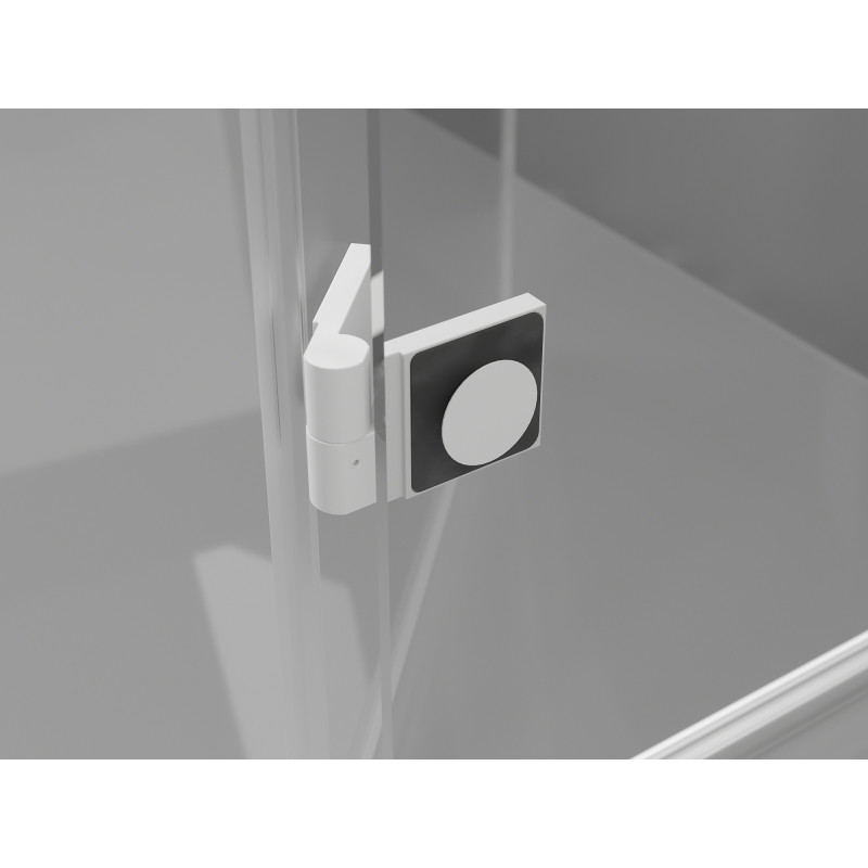 Mexen Lunar T cabine de douche pivotante droite 115 x 80 cm, transparent, blanc - 834T-115-080-20-00-P