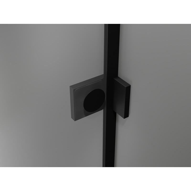 Mexen Lunar-B cabine de douche pivotante gauche 100 x 80 cm, transparent, noir - 832-100-080-70-00-L