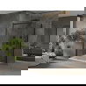 Mexen Omega cabine de douche coulissante 100 x 100 cm, transparent, noir + receveur Flat, blanc - 825-100-100-70-00-4010B