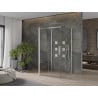 Mexen Omega-3S cabine de douche 3 parois, coulissante 100 x 100 cm, transparent, chrome - 825-100-100-01-00-3S