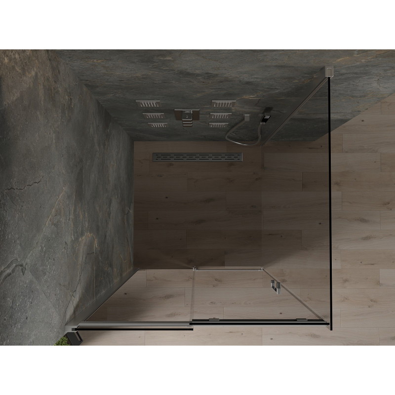 Mexen Omega cabine de douche coulissante 100 x 100 cm, graphite, chrome - 825-100-100-01-40