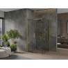 Mexen Omega cabine de douche coulissante 100 x 100 cm, transparente, dorée - 825-100-100-50-00