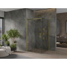 Mexen Omega cabine de douche coulissante 100 x 100 cm, transparente, dorée - 825-100-100-50-00