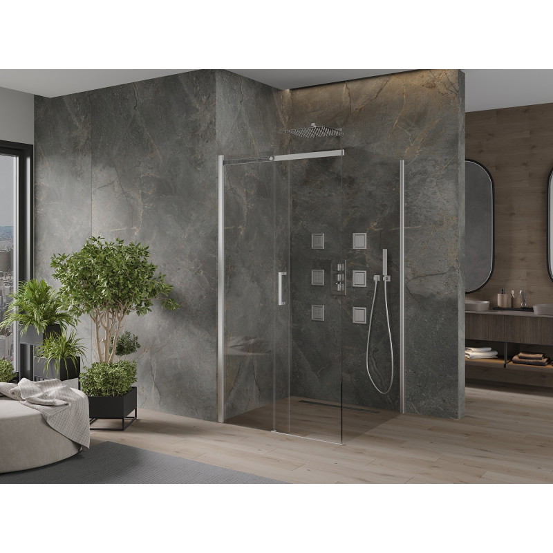 Mexen Omega cabine de douche coulissante 100 x 100 cm, transparent, chrome - 825-100-100-01-00