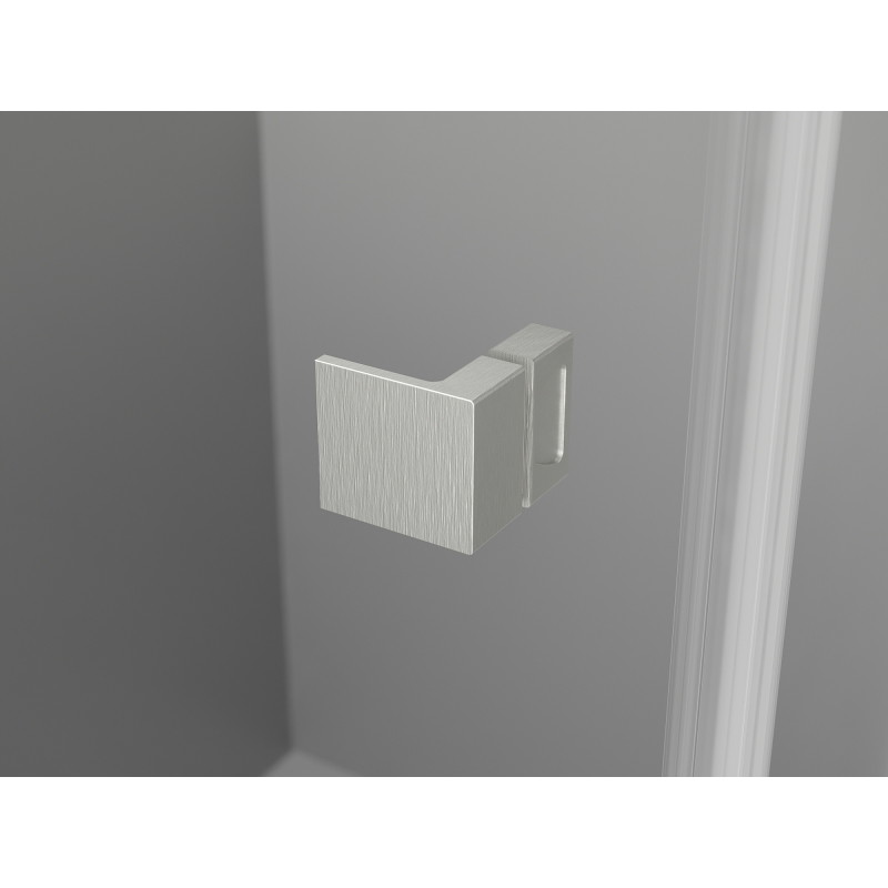 Mexen Lunar-B cabine de douche pivotante gauche 90 x 80 cm, transparent, nickel brossé - 832-090-080-97-00-L