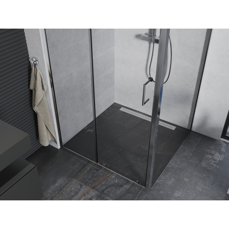 Mexen Apia cabine de douche coulissante 90 x 90 cm, transparent, chrome - 840-090-090-01-00