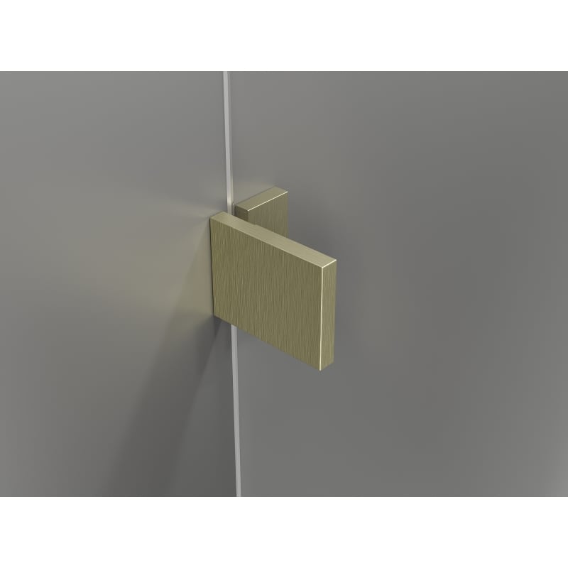 Mexen Lunar-B cabine de douche pivotante droite 90 x 80 cm, transparent, or brossé - 832-090-080-55-00-P