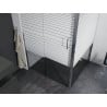 Mexen Apia cabine de douche coulissante 100 x 100 cm, bandes blanches, chrome - 840-100-100-01-20