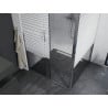 Mexen Apia cabine de douche coulissante 100 x 100 cm, bandes blanches, chrome - 840-100-100-01-20