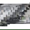 Mexen Apia cabine de douche coulissante 100 x 100 cm, bandes, chrome + receveur plat - 840-100-100-01-20-4010