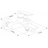 Mexen Royo R05 ensemble de baignoire, blanc - 72213R05-20