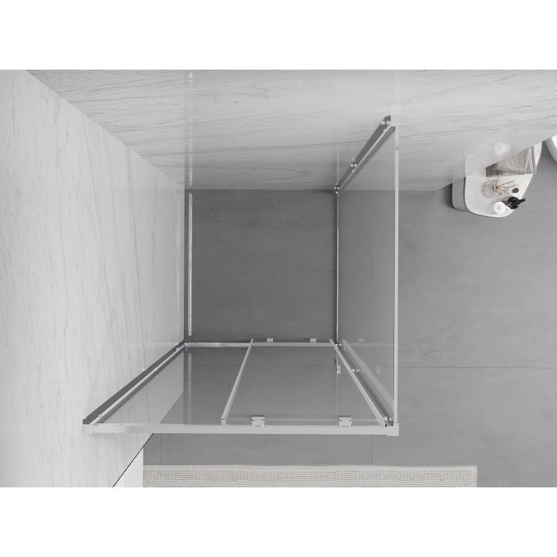 Mexen Exo-S cabine de douche coulissante 95 x 95 cm, transparent, chrome - 8151-095-095-01-00
