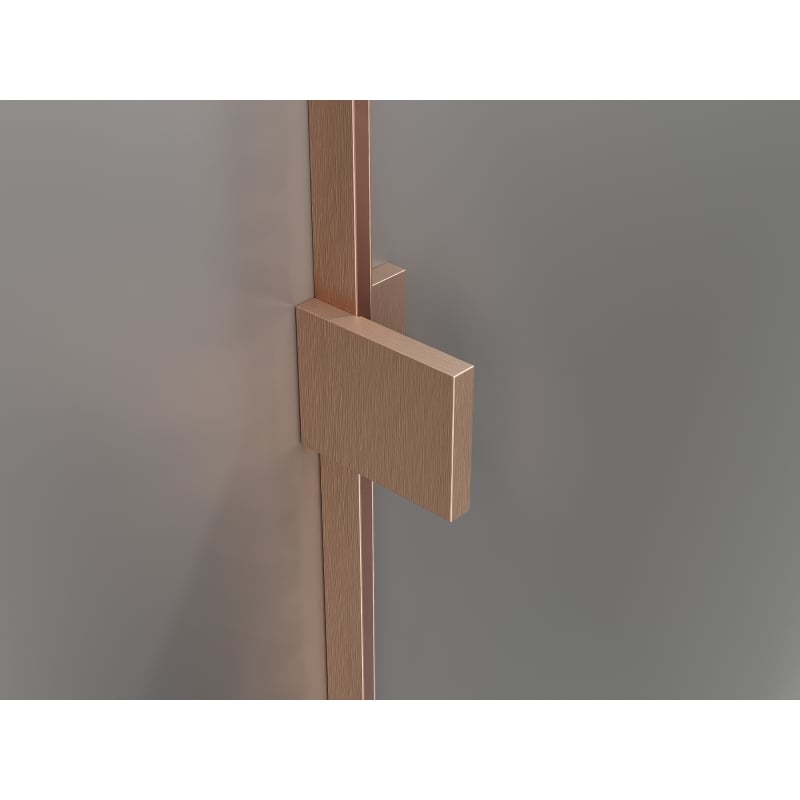 Mexen Lunar-B cabine de douche pivotante droite 85 x 80 cm, transparent, cuivre brossé - 832-085-080-65-00-P