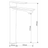 Mexen Royo DF05 ensemble de bain, blanc - 72213DF05-20