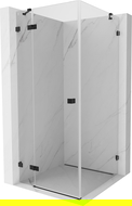 Mexen Lunar cabine de douche pivotante gauche 70 x 70 cm, transparente, noire - 834-070-070-70-00-L