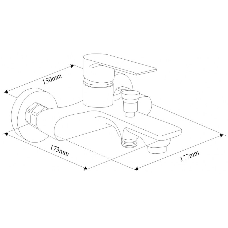 Mexen Royo DF40 ensemble pour baignoire, doré - 72203DF40-50