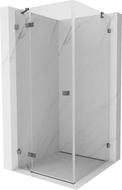 Mexen Lunar cabine de douche pivotante gauche 70 x 70 cm, transparent, métal canon - 834-070-070-95-00-L