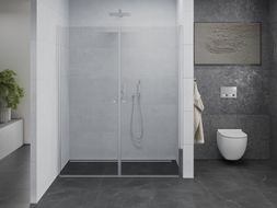 Mexen Pretoria Duo porte de douche pivotantes 140 cm, transparent, chromé - 852-140-000-02-00