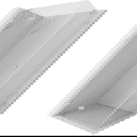 Mexen Lunar cabine de douche à charnière gauche 75 x 70 cm, transparent, nickel brossé - 834-075-070-97-00-L