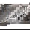 Mexen Lunar cabine de douche à charnière gauche 75 x 70 cm, transparent, nickel brossé - 834-075-070-97-00-L
