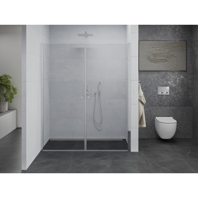 Mexen Pretoria Duo porte de douche battante 160 cm, transparent, chrome - 852-160-000-02-00
