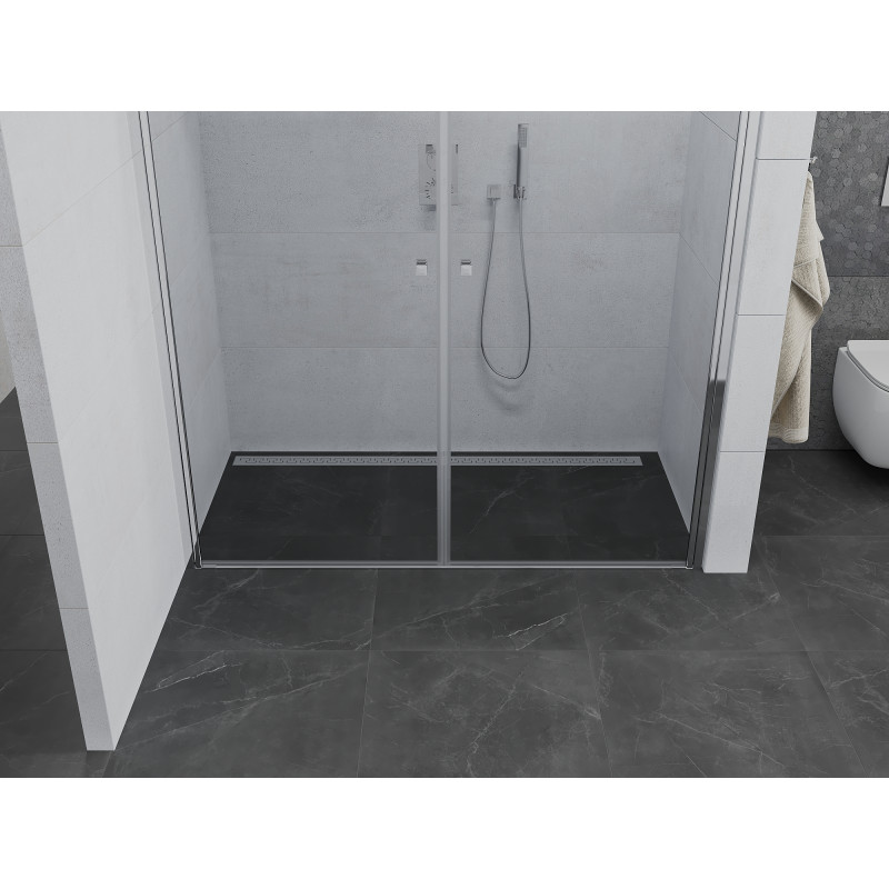 Mexen Pretoria Duo porte de douche battante 160 cm, transparent, chrome - 852-160-000-02-00