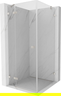 Mexen Lunar cabine de douche pivotante gauche 80 x 80 cm, transparent, nickel brossé - 834-080-080-97-00-L