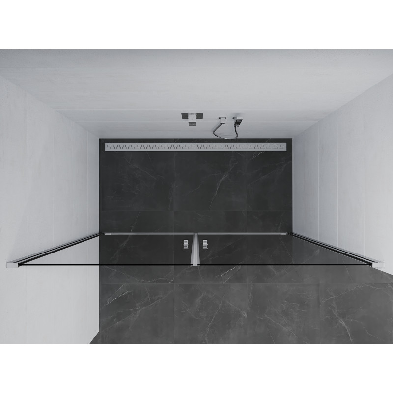 Mexen Pretoria Duo portes de douche battantes 170 cm, transparentes, chromées - 852-170-000-02-00